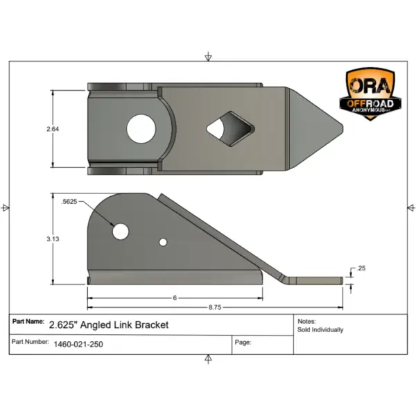 Angled link bracket 3 link 4 link